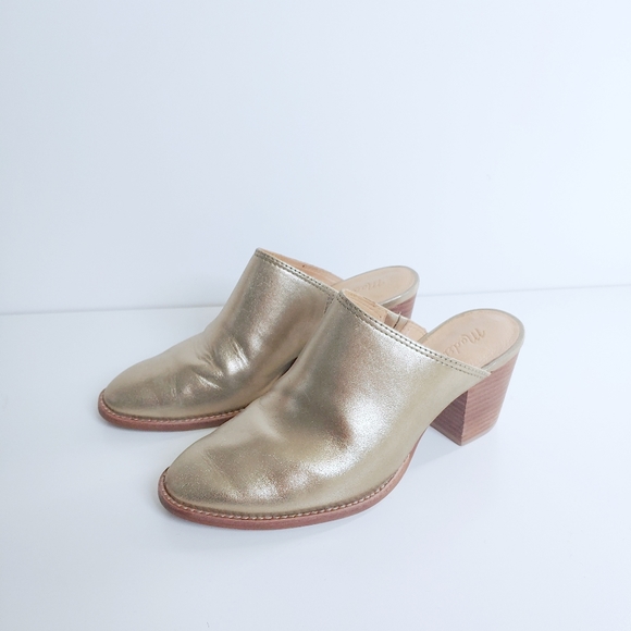 madewell gold mules